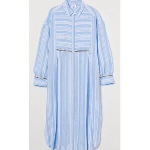 NWOT H&M x Lemlem by Liya Kebede linen striped shirt dress, $180 Large